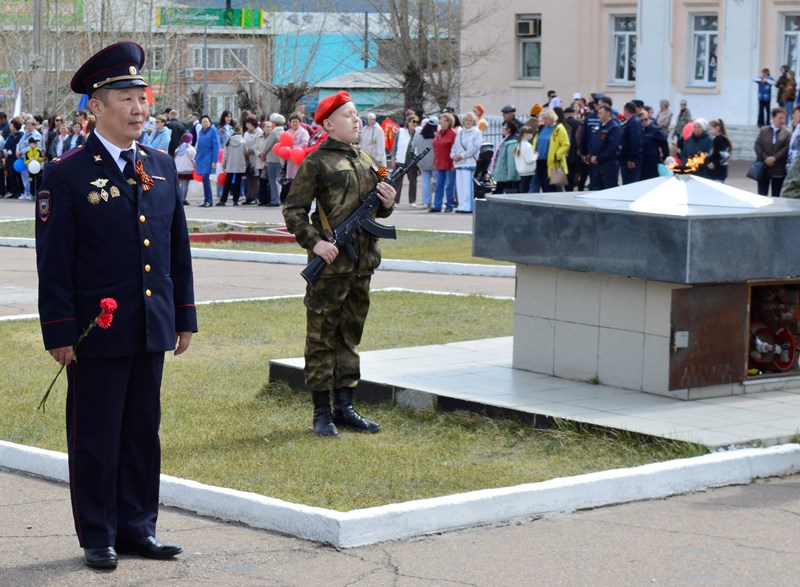 Сотрудники полиции Заиграевского отдела присоединились к акции «Парад Победы».