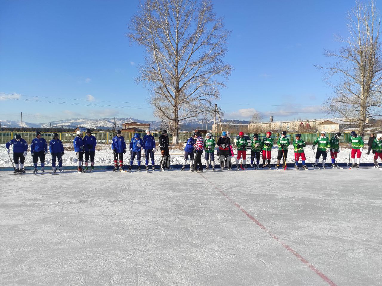 Второй тур Чемпионата Республики Бурятия по хоккею с мячом в Заиграевском районе.