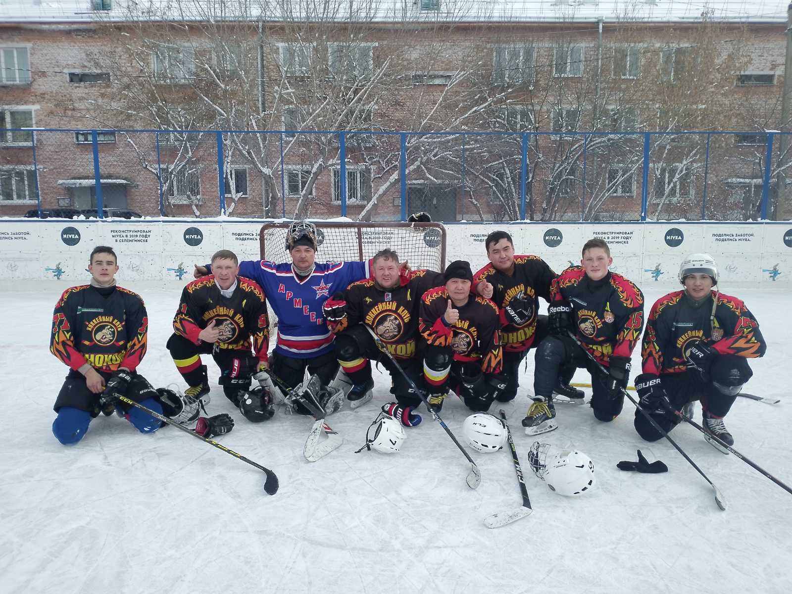 Чемпионы Кубка Кабанского района по хоккею с шайбой.